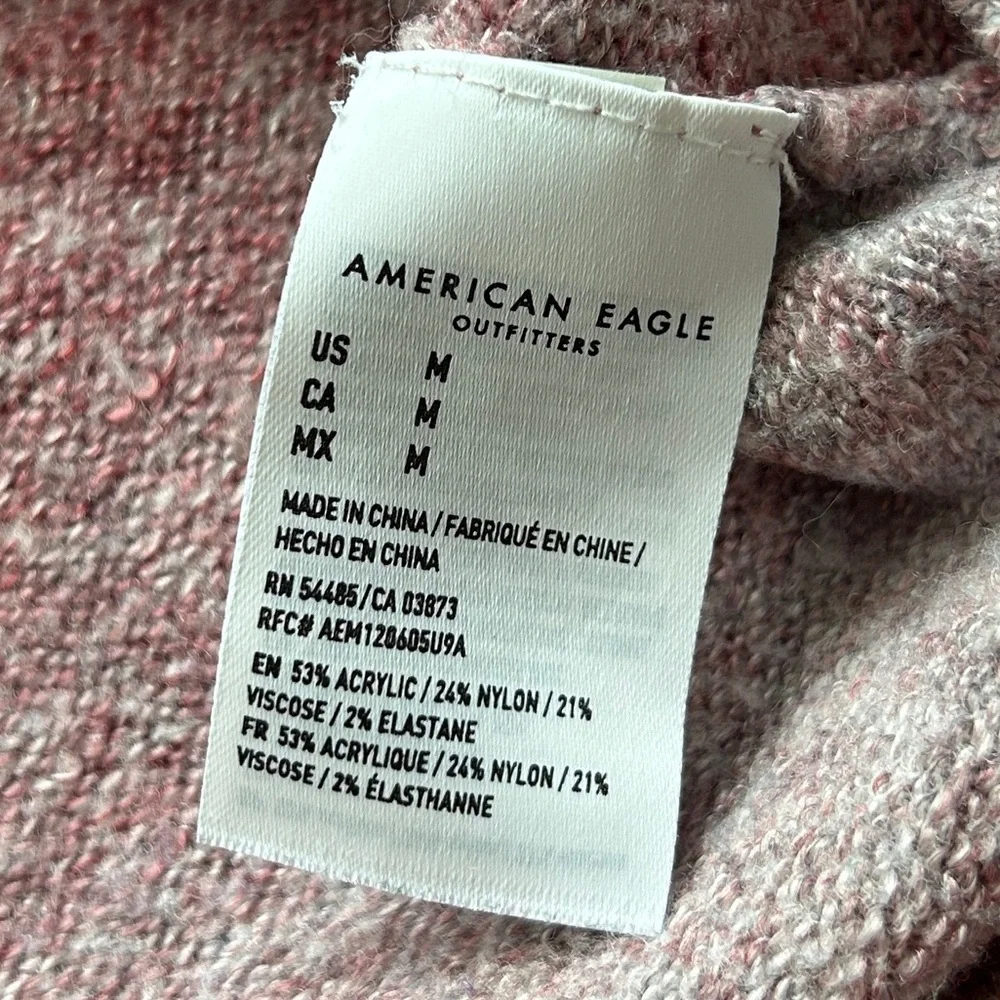 American Eagle Soft Purple Pink Oversized Dreamspun Cowl Neck Sweater Medium - Picture 7 of 9